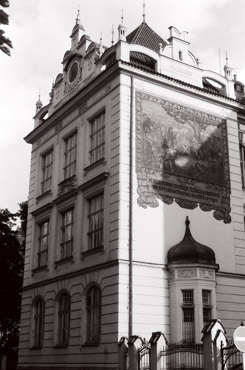 School at Lyčkovo náměstí, 1990 or 1991, photo Caleb Crain