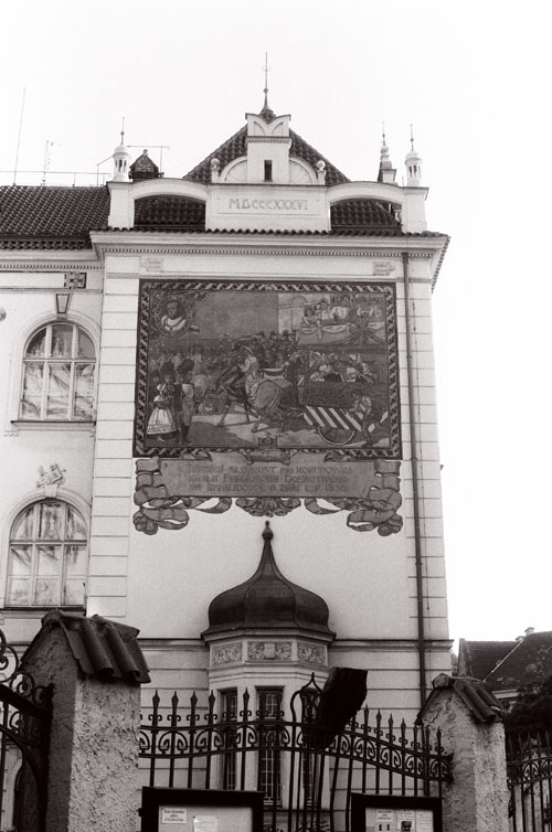 The school at Lyčkovo náměstí, 1990 or 1991, photo Caleb Crain