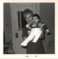 Mrs. Terzian holding Peter, 1968